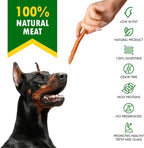 Close up of rawhide free dog treat texture