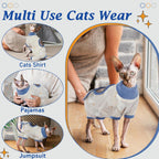 Instructions for fitting Dentrun recovery shirt on a kitten