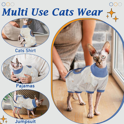 Instructions for fitting Dentrun recovery shirt on a kitten
