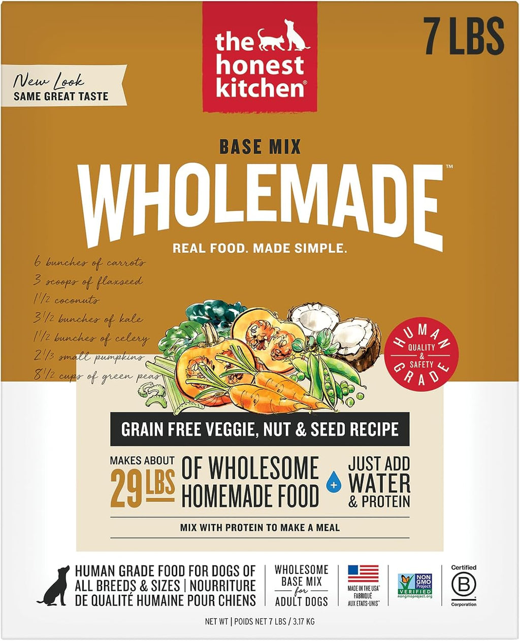 The Honest Kitchen Human Grade Wholemade(TM) Dehydrated Grain Free Fruit & Veggie Base Mix Dog Food (Just Add Protein), 7 lb Box - Image 10