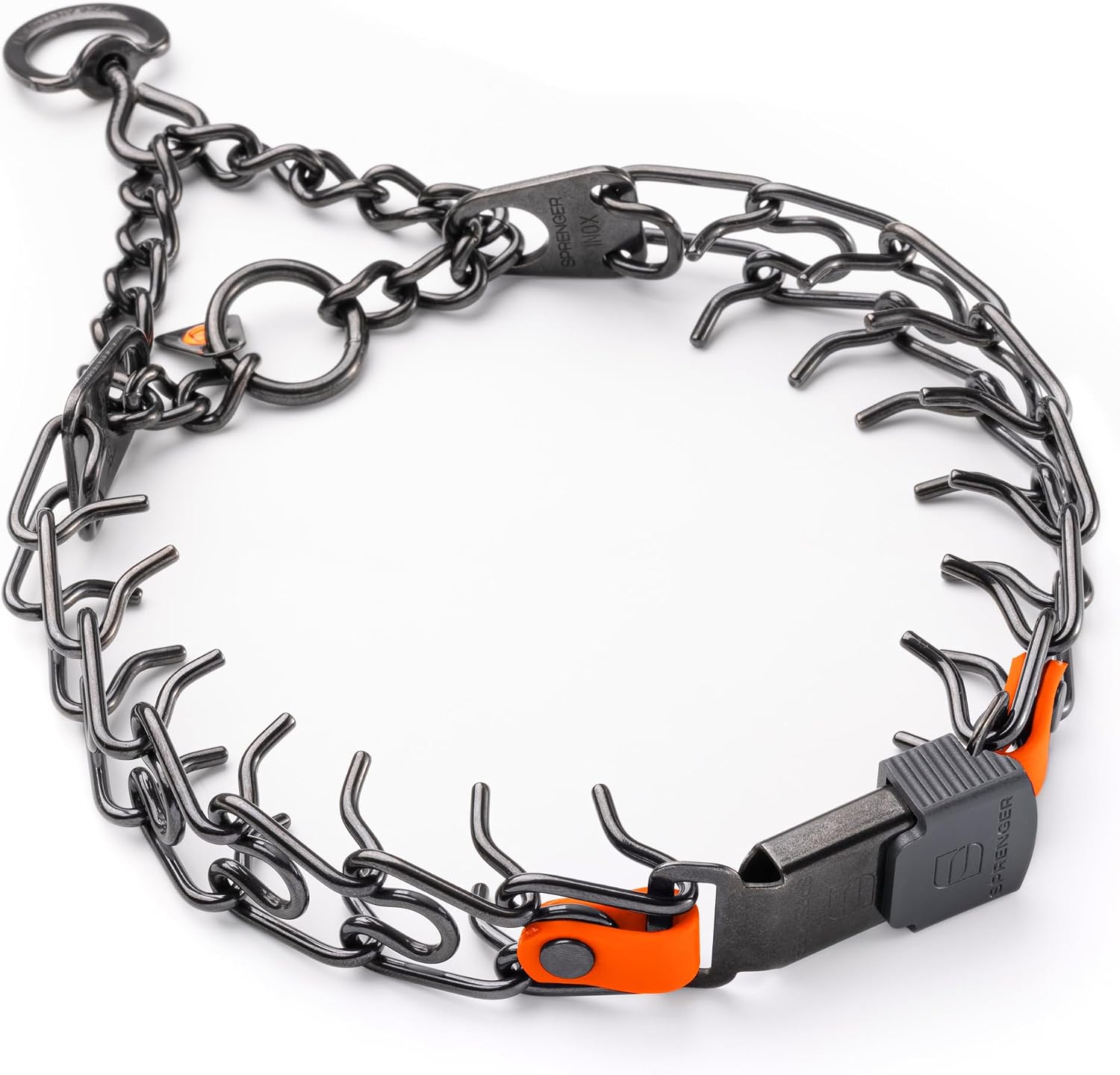 Herm Sprenger Prong Collar 3.0 mm Quick Release with Short Links & Swivel for Easy Use & Biothane Insert | Black Stainless Steel Dog Training Pinch Collar for Dogs, 20in (Necks up to 16-17in) (Black) - Image 9