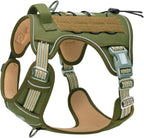 Auroth Tactical Dog Harness for Large Dogs No Pull Adjustable Pet Harness Reflective K9 Working Training Easy Control Pet Vest Military Service Dog Harnesses Army Yellow L - Image 9