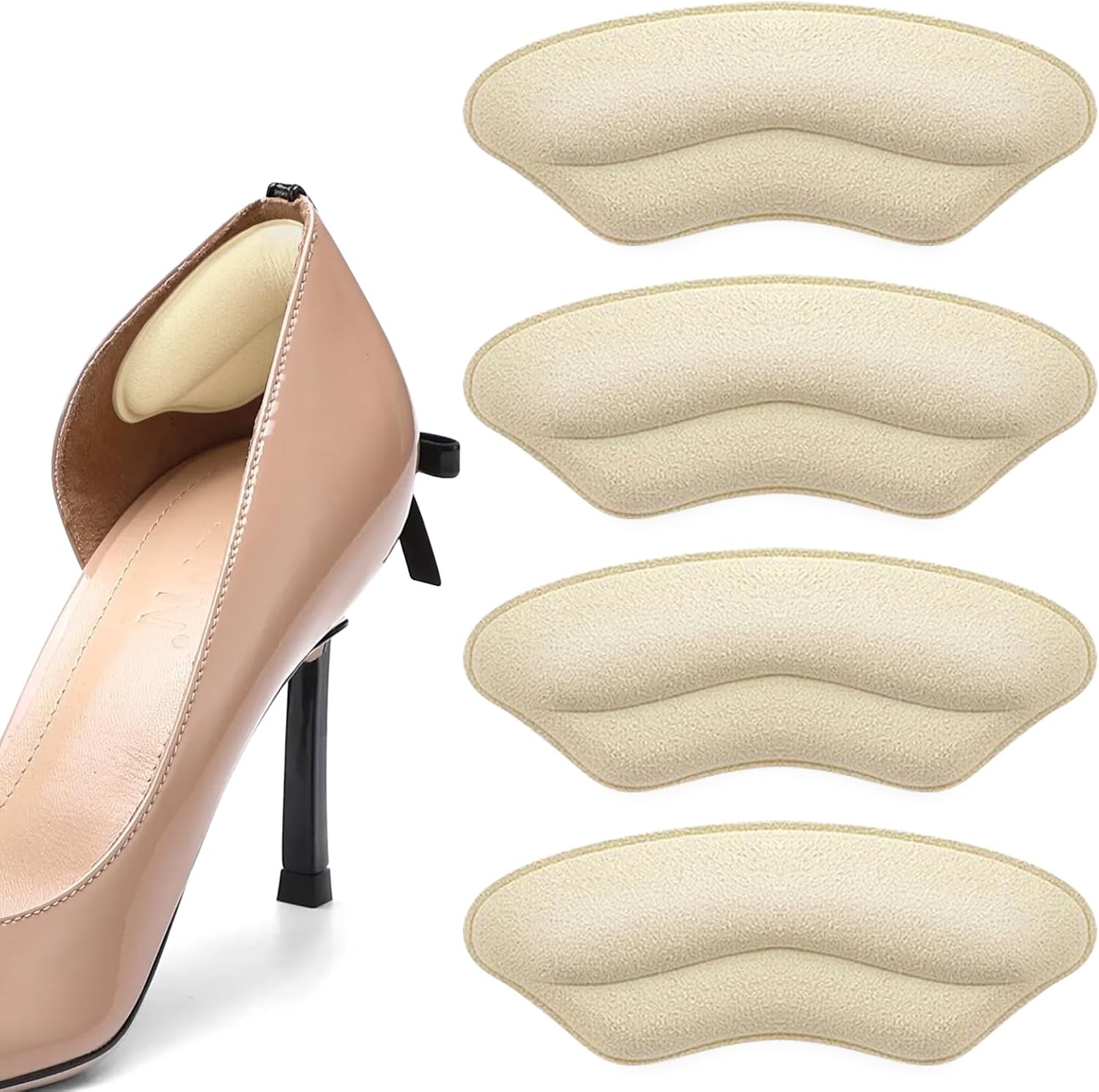KTSAY Heel Pads for Shoes 2 Pairs front view blister prevention inserts