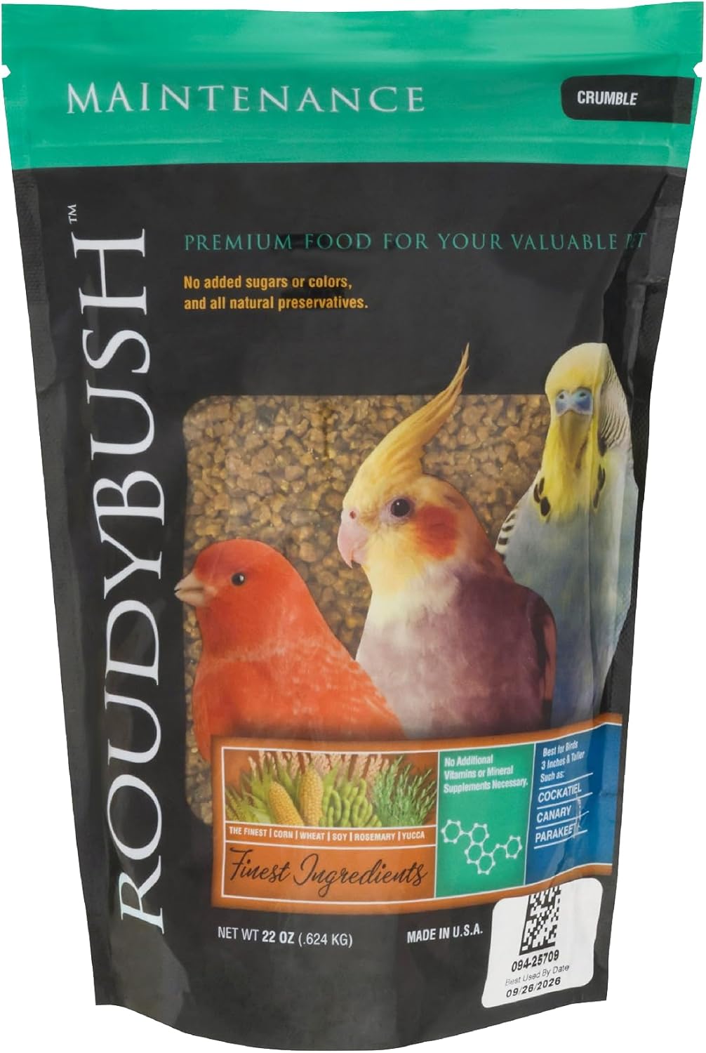 RoudyBush Daily Maintenance Bird Food, Crumbles, 44-Ounce, 2.75 lb (244CRDM) - Image 9