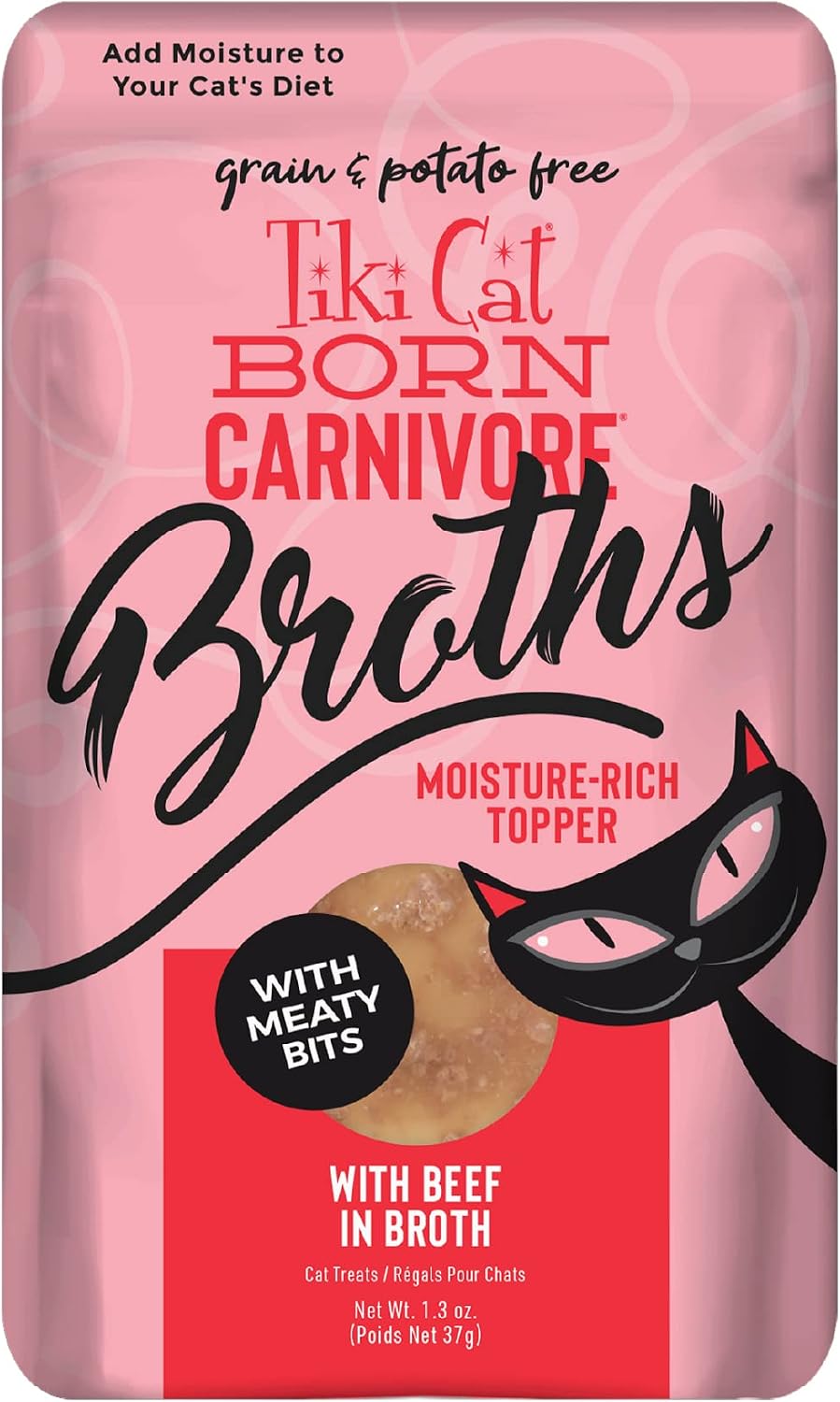 Tiki Cat Born Carnivore Broths, Duck & Chicken Recipe, Hydration and Flavor Supplement Cat Food Topper, 1.3 oz. Pouch (12 Count) - Image 11