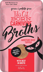 Tiki Cat Born Carnivore Broths, Duck & Chicken Recipe, Hydration and Flavor Supplement Cat Food Topper, 1.3 oz. Pouch (12 Count) - Image 11