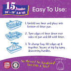Fresh Kitty fifteen count cat litter bags open view