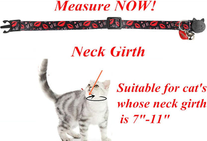 BoomBone cat collar showing lip pattern design