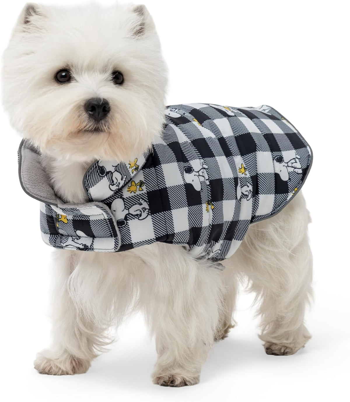Berkshire Peanuts(R) Microfleece Dog Coat, Warm Fleece Dog Jacket with Waterproof Shell, Hook & Loop Design for Small, Medium, or Large Dogs (Small, Medium Happy Day Snoopy Walk Dark Sage) - Image 13