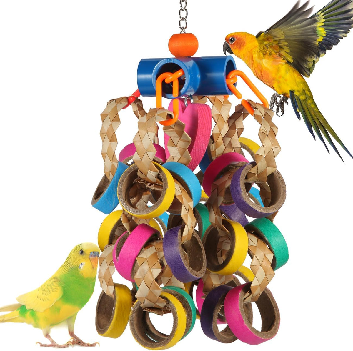 Packaged LovyoCoCo Bird Foraging Shredder Toy ready for assembly.