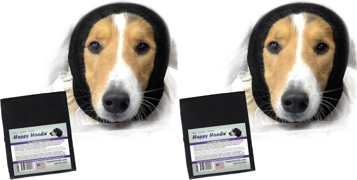 Happy Hoodie The Original Dog & Cat Calming Band - American Brand - Anxiety Relief/Noise Protection - Grooming - Thunder - Fireworks (Large, Black) - Since 2008 - Image 13