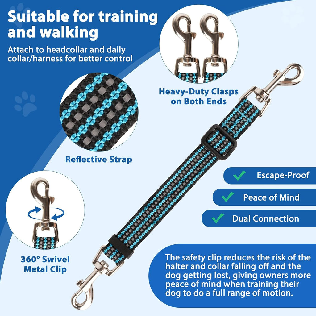 Barkless reflective anti pull dog collar side view on german shepherd