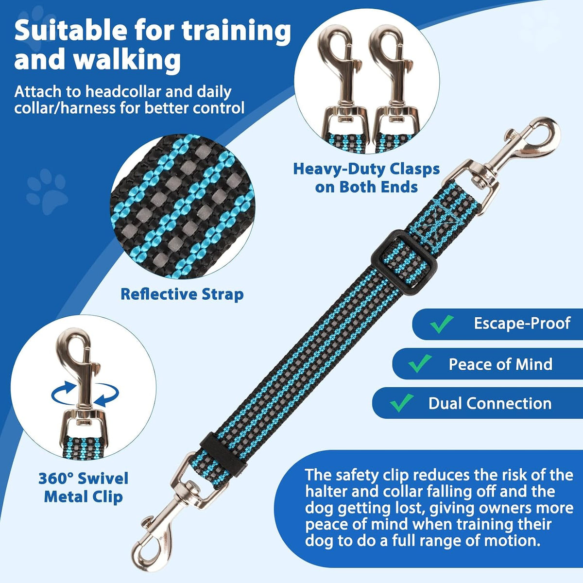 Barkless reflective anti pull dog collar side view on german shepherd