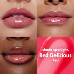 USA imported e.l.f. hydrating lip oil packaging displaying the vegan and cruelty-free labels.