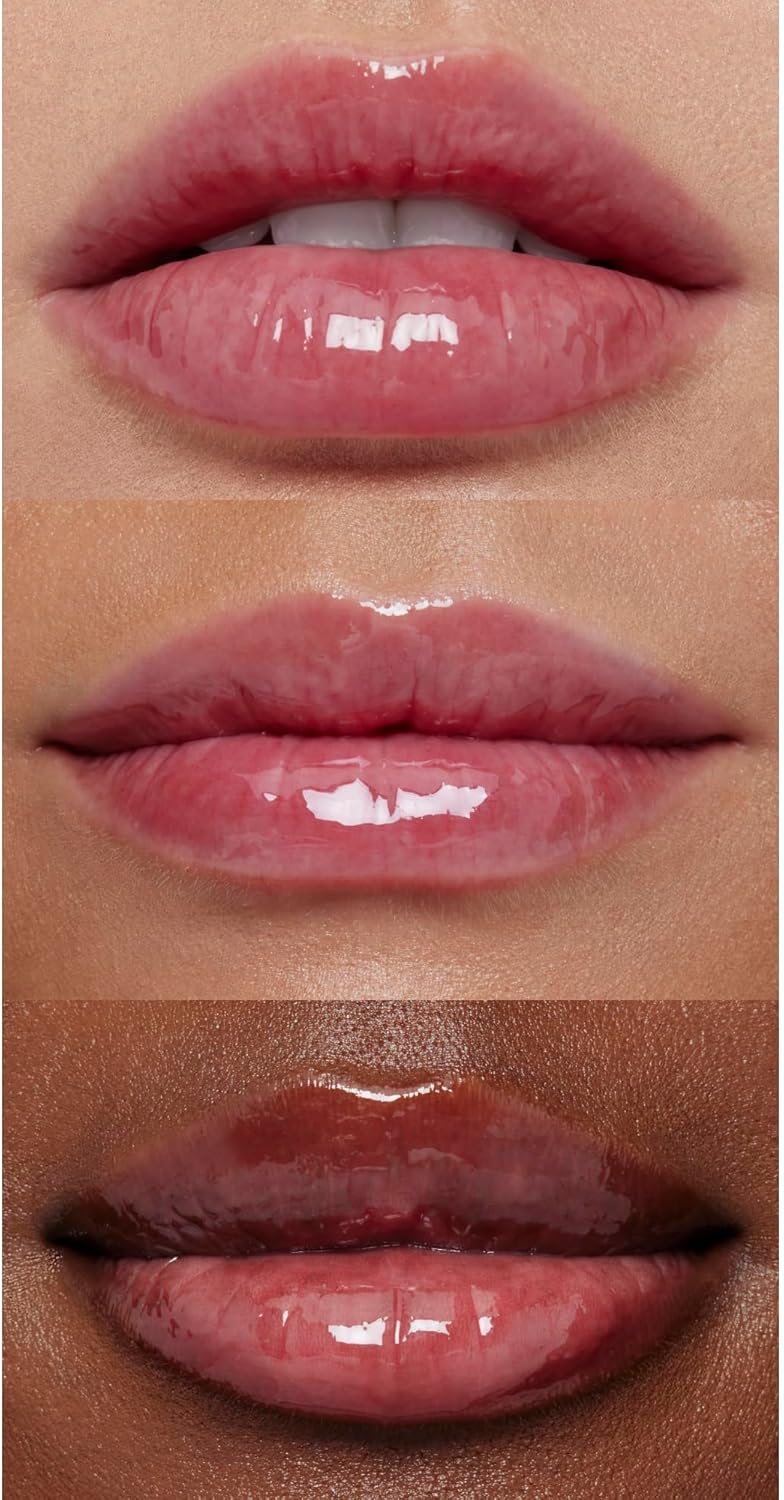 USA imported e.l.f. hydrating lip oil packaging displaying the vegan and cruelty-free labels.