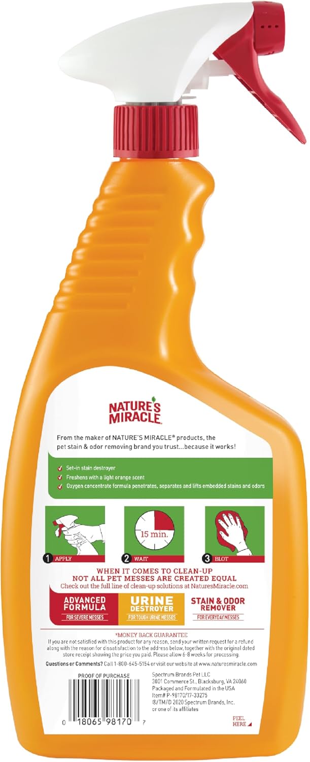 Natures Miracle 24 fluid ounce bottle trigger sprayer detail