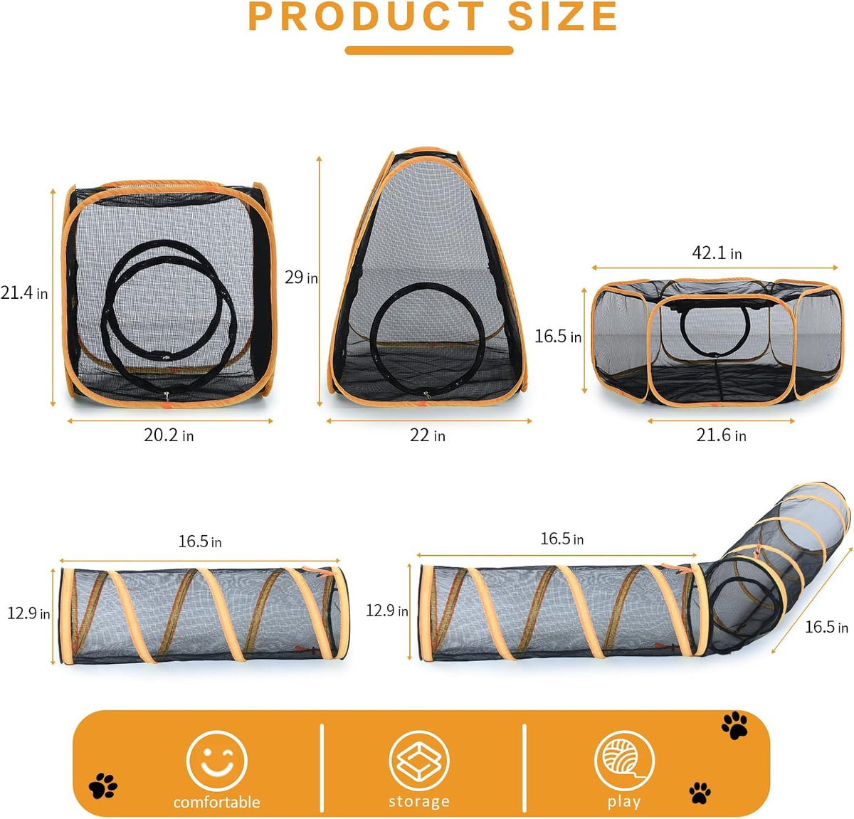 Wilhiker portable catio showing an indoor cat relaxing inside the secure mesh square tent