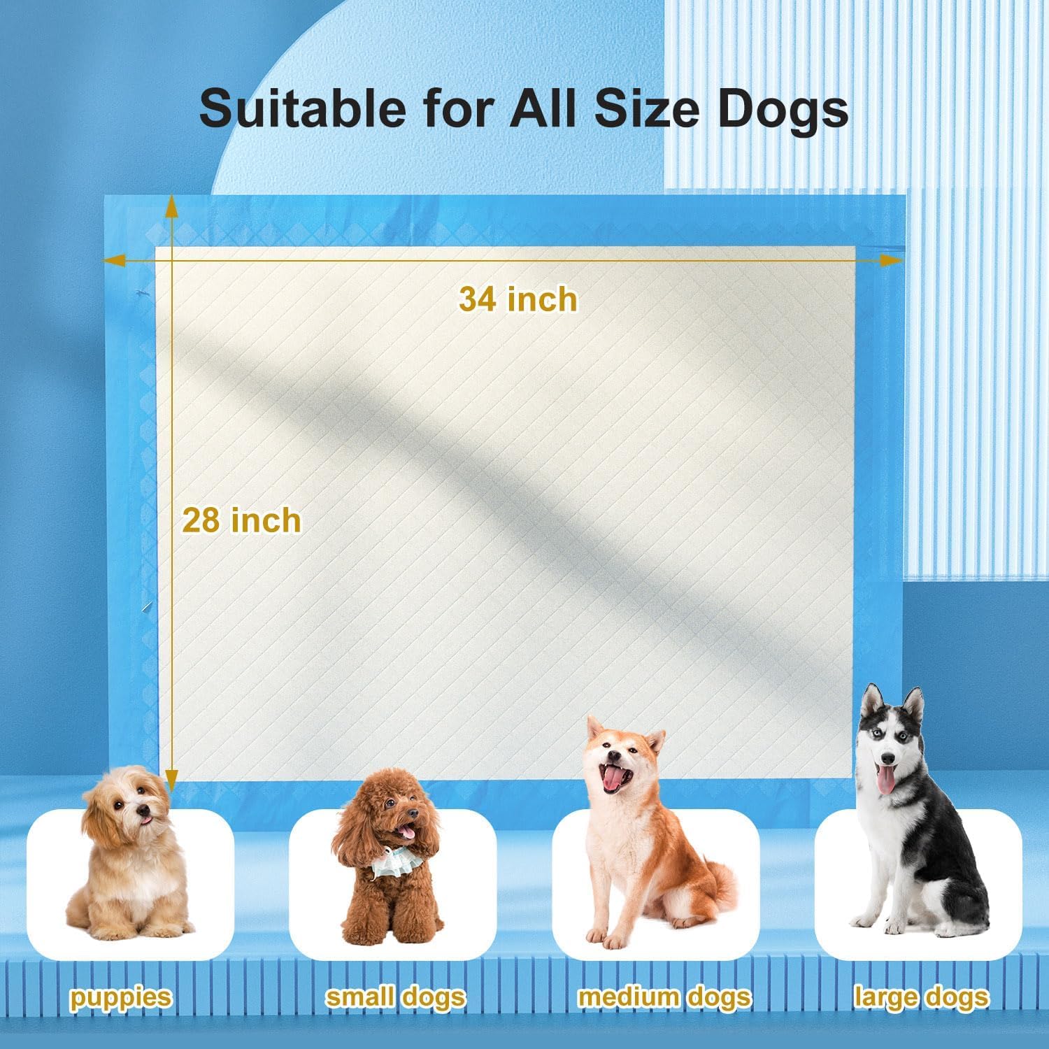 Gardner Pet full edge wrapping pet pads spread on the floor for training