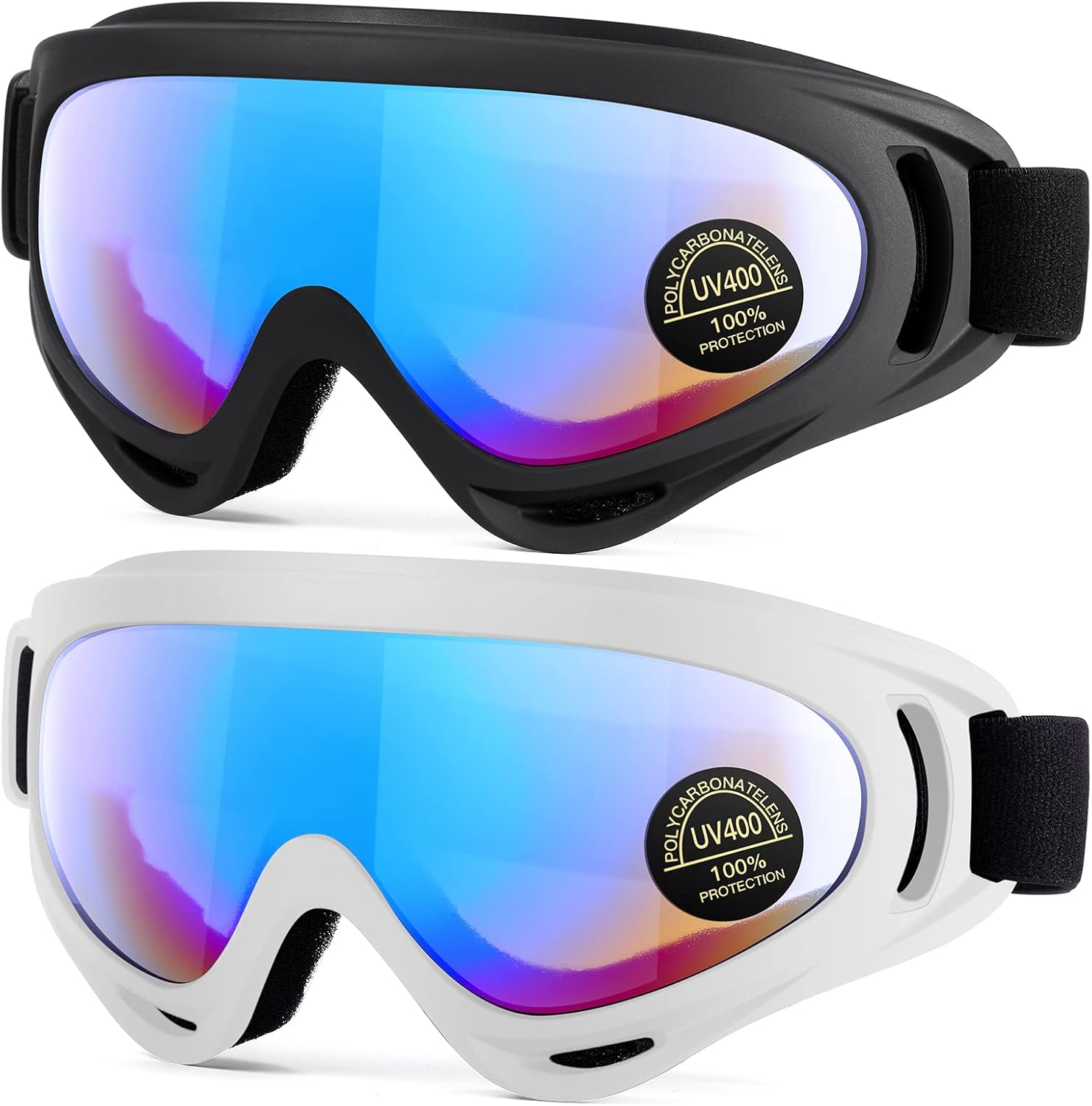 MAMBAOUT snow ski goggles 2-pack front view for winter sports.