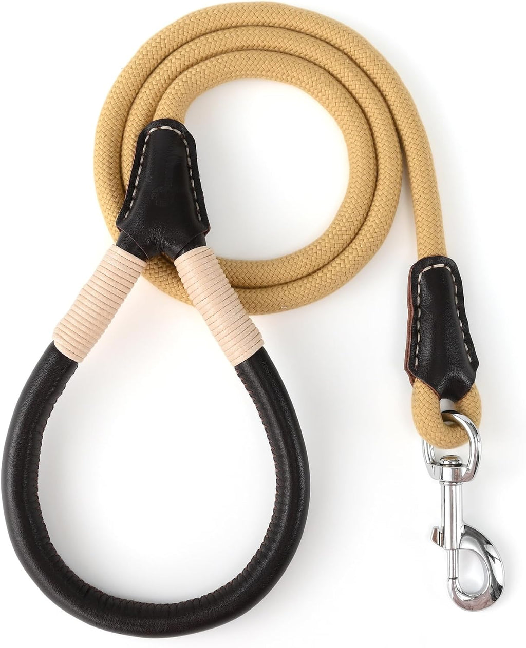 Mile High Life Dog Leash, Rope Leash with Genuine Leather Connection and Heavy Duty Metal Clasp, Great for Small Medium Large Dogs(Pink,48 Inch) - Image 11