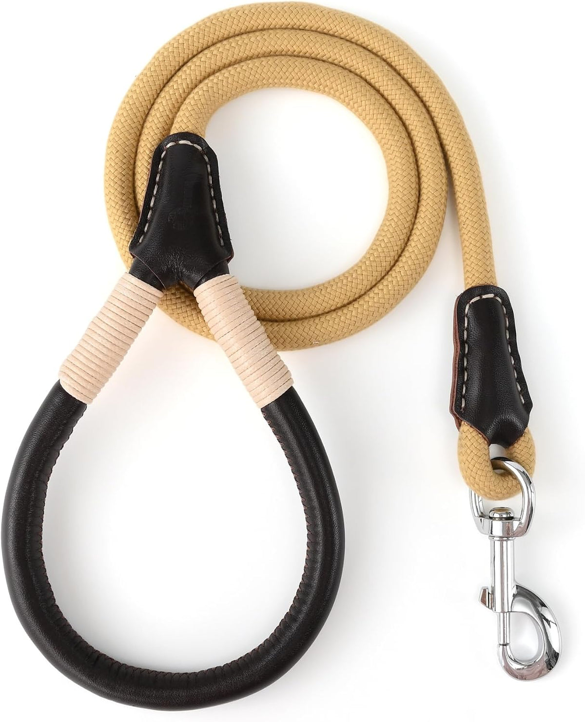 Mile High Life Dog Leash, Rope Leash with Genuine Leather Connection and Heavy Duty Metal Clasp, Great for Small Medium Large Dogs(Pink,48 Inch) - Image 11