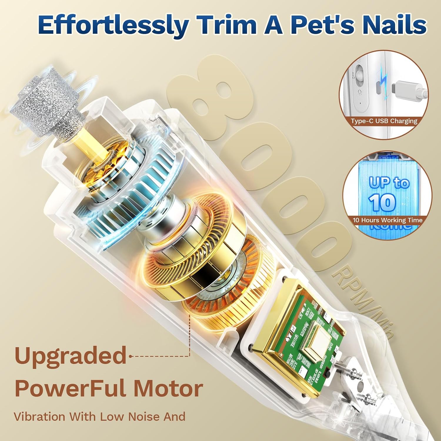 Detachable protective guard wheel on the rotary diamond bit dog grinder.