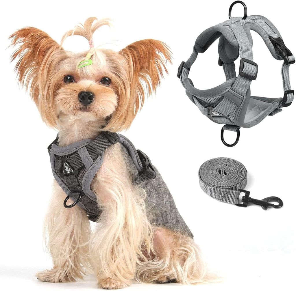Juliyeh breathable mesh cat vest harness blue color side view