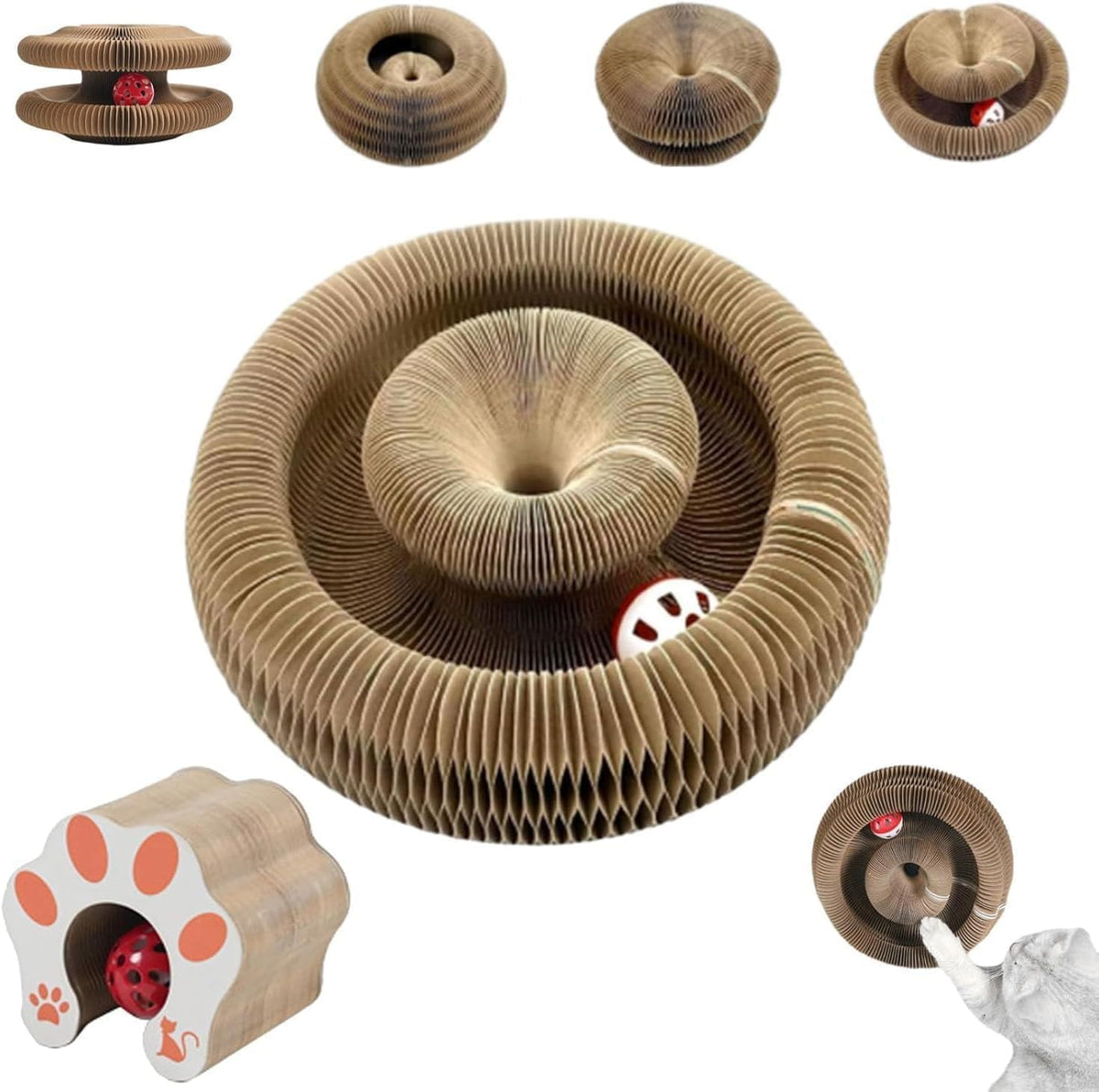 Comasua Kitty Curls Magic Organ Cat Scratcher front view