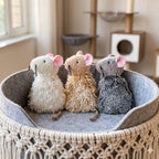 Ipetboom Refillable Catnip Toys for Cats - 3 Pack Interactive Cat Chew Toys for Indoor with Natural Long Fur and Jute Tail, Durable Plush Mouse Pet Fun Tool for Hunting and Boredom Relief - Image 9