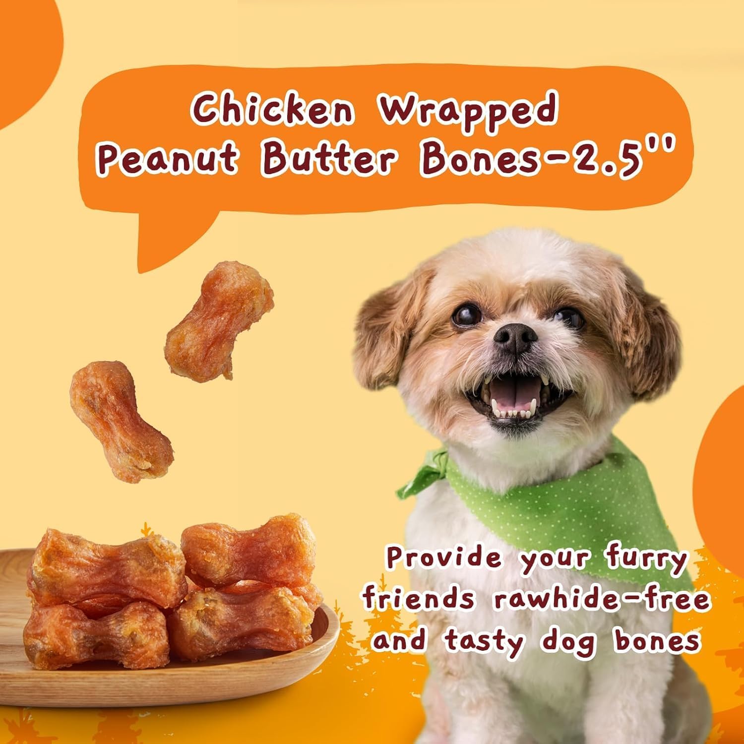 Back of Jungle Calling dog treat packaging showing ingredients