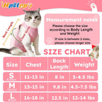 Hpetppy Cat Recovery Suit for Spay Abdominal Wounds, Kitten Onesie Bodysuit for Cats After Surgery, Cat Surgery Recovery Suit Female Cone of Shame Alternative for Cats Anti Licking (Pink,M) - Image 2
