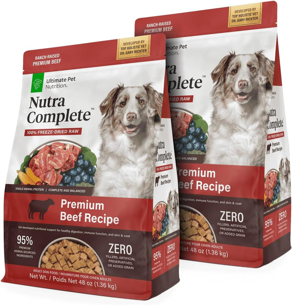 ULTIMATE PET NUTRITION Nutra Complete, 100% Freeze Dried Raw Veterinarian Formulated Dog Food with Antioxidants Prebiotics and Amino Acids (1 Pound, Beef) - Image 13