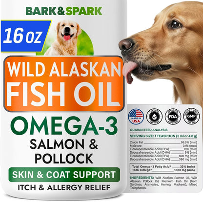 BARK&SPARK Omega 3 for Dogs - 180 Fish Oil Treats for Dog Shedding, Skin Allergy Chews, Itch Relief, Hot Spots Treatment - Joint Health - Skin and Coat Supplement - EPA & DHA Fatty Acids - Salmon Oil - Image 13