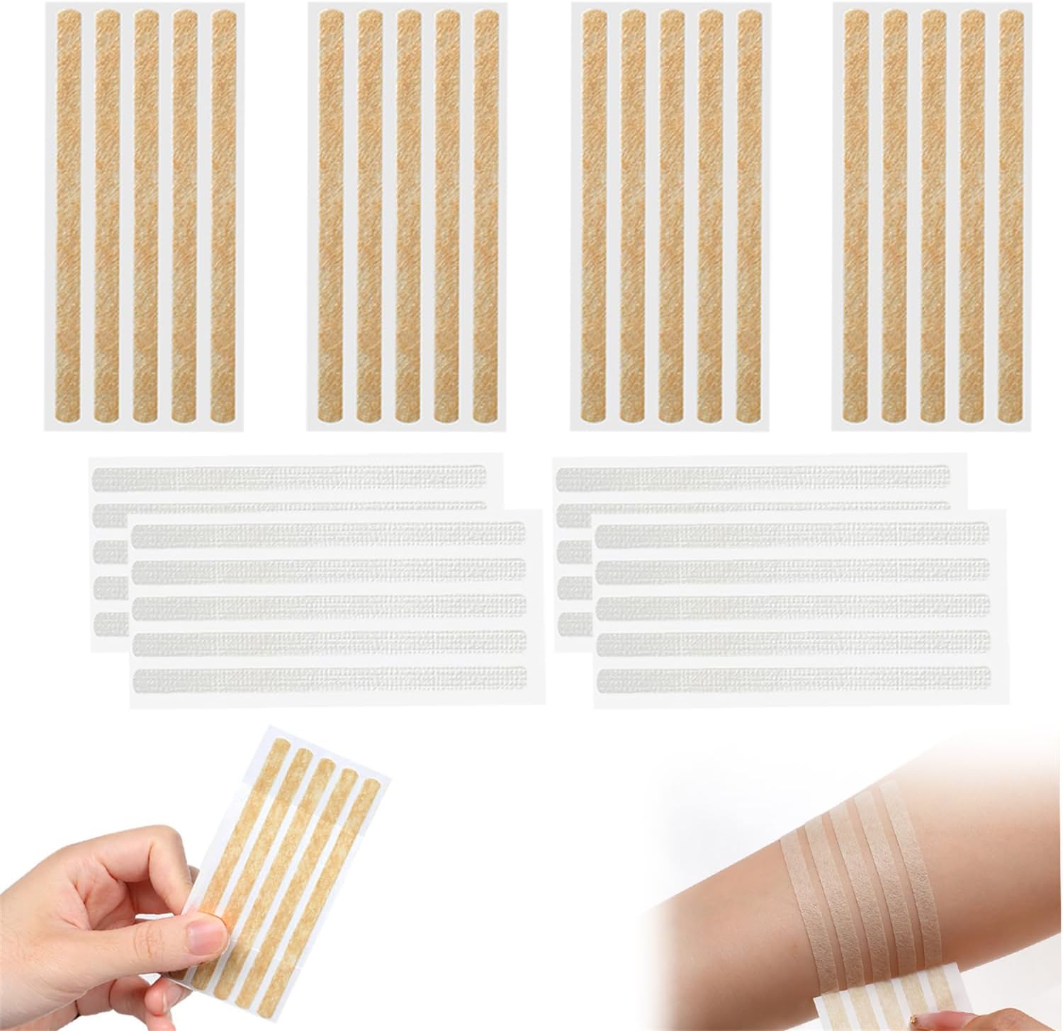 CXWLTT Sterile Strip Wound Closures pack front view showing forty individual adhesive skin closure strips for first aid.