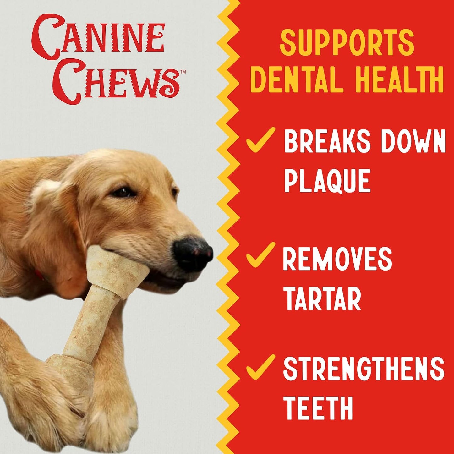 Canine Chews aggressive chewers dental bone product dimension