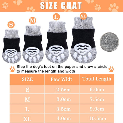 Frienda pink knit pet socks with silicone traction soles