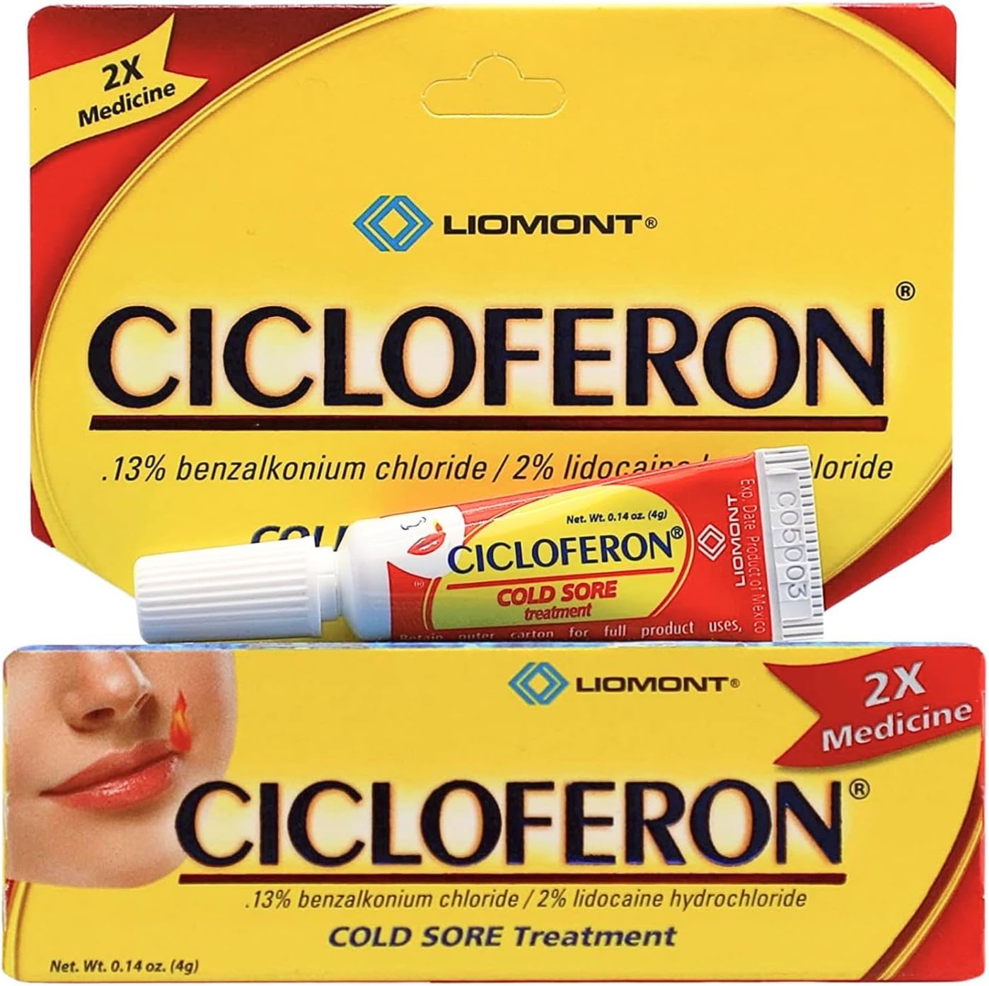 Cicloferon Cold Sore Treatment Gel front view packaging for fast relief