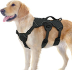 Rabbitgoo large escape proof dog harness front view black