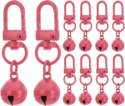 PATIKIL 10 PCS Dog Bell, Cat Bell Small Pet Collar Bells Keychain Cute Bulk Loud Jingle for Dog Collar Charm Pendant - Image 15