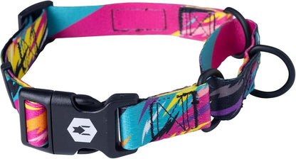 Wolfgang Heavy Duty Martingale Dog Collar with Quick Release Nylon Buckle for Walking & Training, Overland Print, Large - Image 13