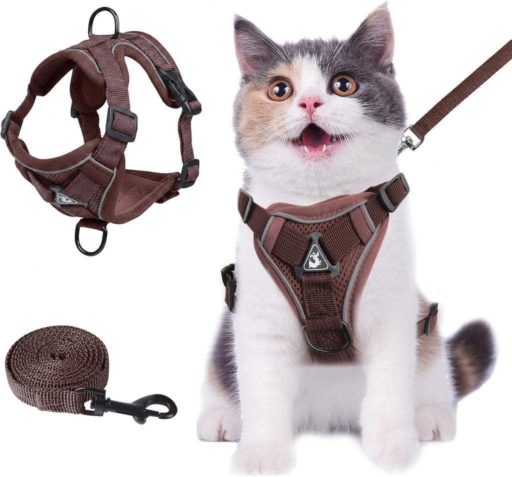 Wanheart cat Chest Harness and Leash, Anti-Escape Adjustable Soft mesh cat Leash and Chest Harness Set for All Types of Cats cat Vests (Grey, 11.02-16.5lb) - Image 12