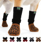EXPAWLORER Anti Slip Dog Socks to Prevent Licking Paws, Hot Pavement Dog Boots & Paw Protectors Booties for Hardwood Floors with Heart Grippers, Dog Shoes for Small Medium Large Senior Dogs Grey S - Image 10