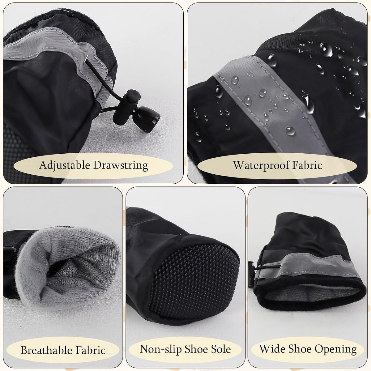 Andiker non-slip rubber sole dog footwear bottom view