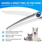 Goritz dog grooming kit showing curved blades for shaping doodle coats