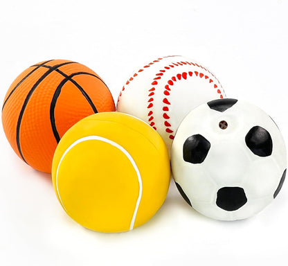 CHIWAVA 3PCS 2.7'' Squeak Latex Dog Toy Football Chew Fetch Throw Ball for Medium Dogs Interactive Play - Image 12