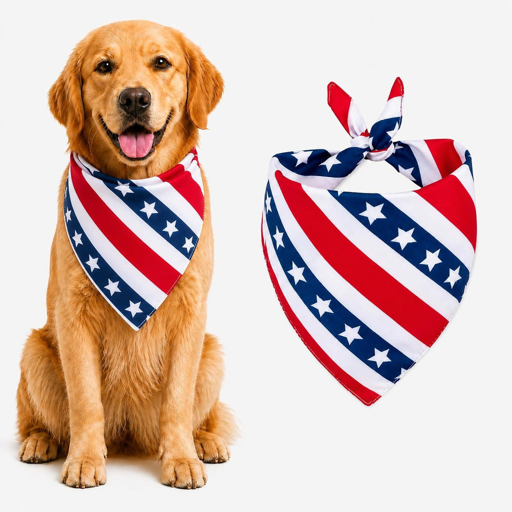 Blue & White Plaid Dog Bandana 1 Pack, Soft Cotton Blend Square Pet Scarf for Medium Dogs, Lightweight Breathable Kerchief, Fits Neck Up to 18 Inches - Image 13