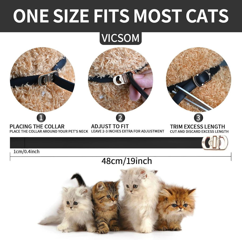 Vicsom 32 month protection flea collar set for cats