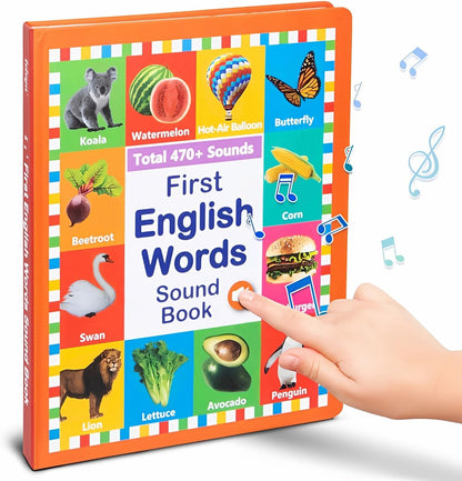 Arnbz My First English Words Sound Book front cover with themes