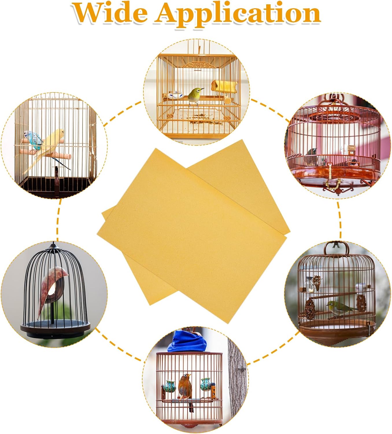 Person trimming Muxhel bird cage liner with scissors
