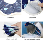 QIYADIN comfortable soft cat cone with scallop edges on a domestic kitten